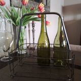 Metal bottle holder basket - 1950s