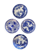 Petites assiettes Vintage made in Japan en Porcelaine Bleue & Blanche