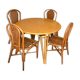 Ensemble table et 4 chaises rotin