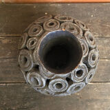 Vintage Design Black Ceramic Ball Vase #D654