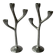 Pair of Italian cast aluminum candlesticks 1970