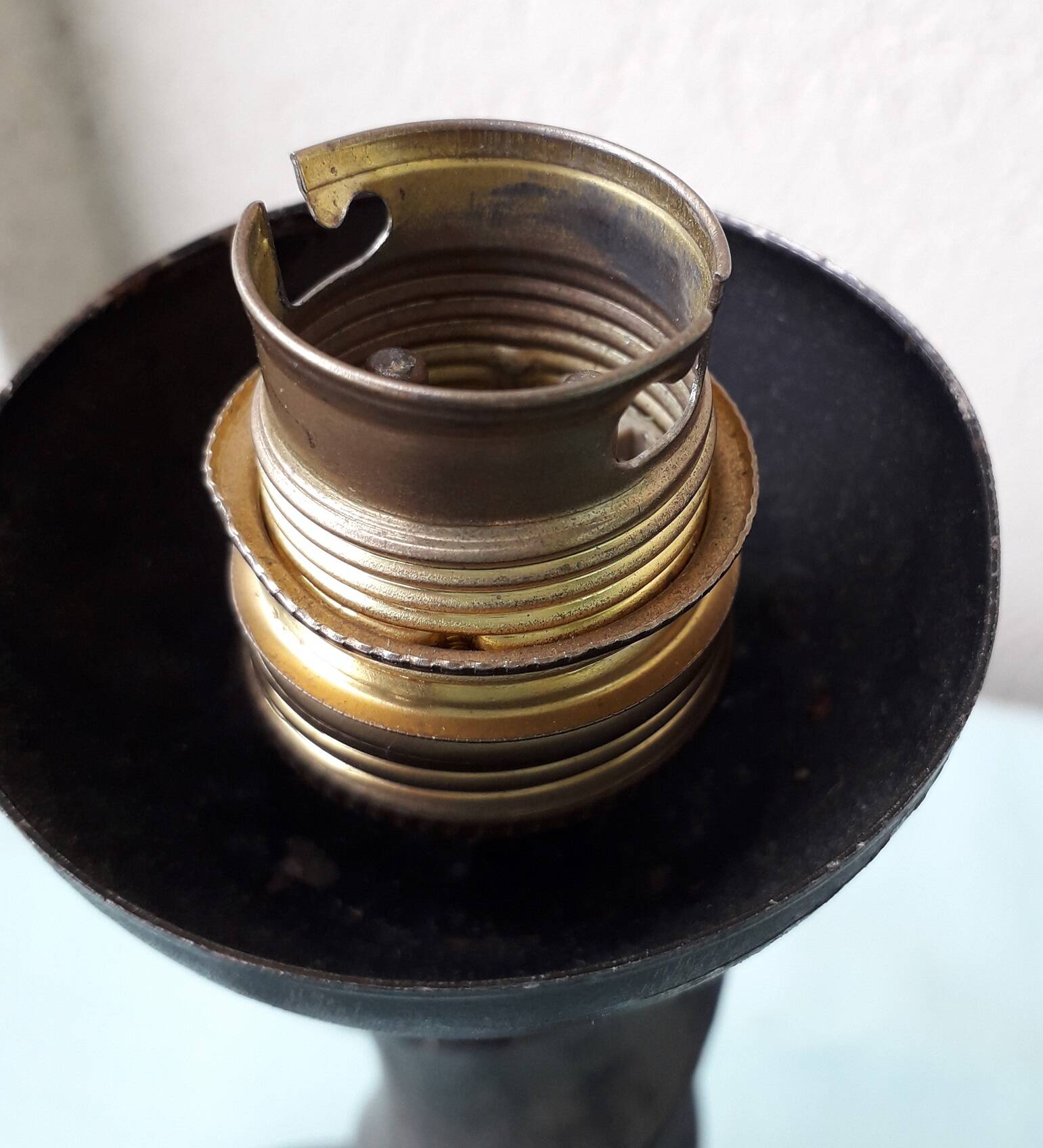 Pair of wrought iron lamp bases