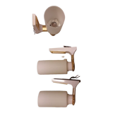 White and gold ceramic wall light