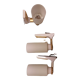 Applique céramique blanche et dorée
