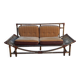 Rattan and bamboo terrace bench