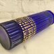 Vintage cobalt blue and gold vase - August Walther & Söhne 1950