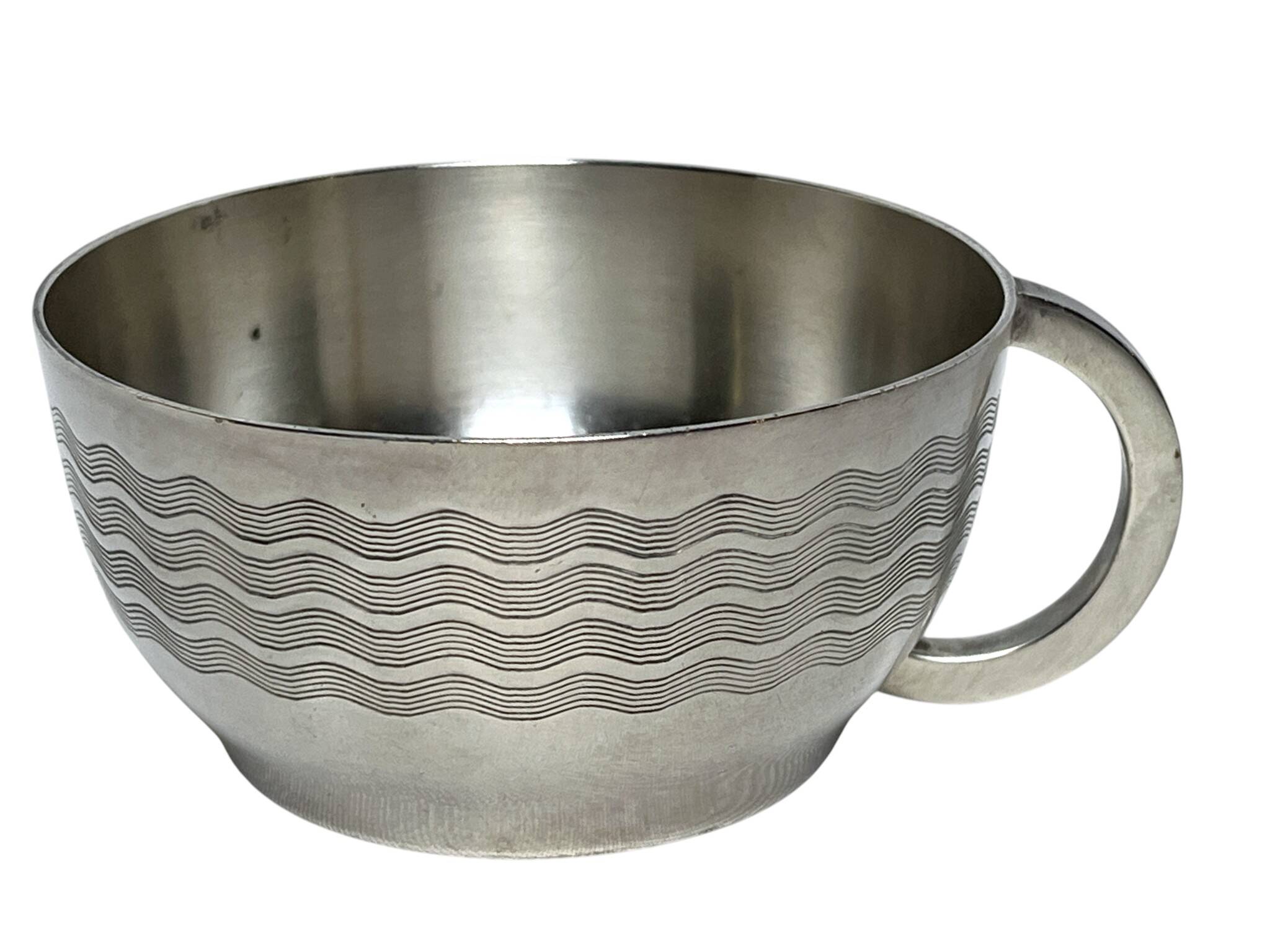 Art Deco silver-plated coffee cup Saint Médard 20th century