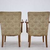 1940s Pair of Oak Armchair , Czechoslovakia