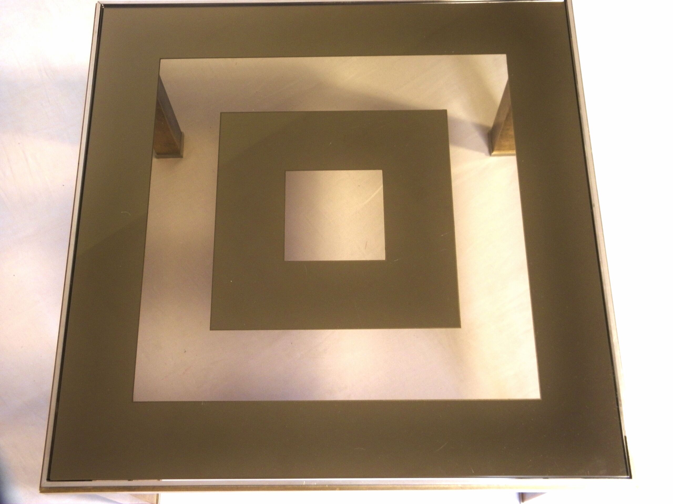 Low table in brass and glass 1970s