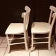 Paire de chaises bistrot peintes en blanc Luterna