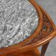 Art Nouveau Side Table in Walnut and Marble, France ca. 1915