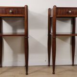 Art Deco pair of nightstands in walnut – 1940s