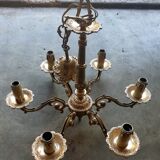 Lustre en bronze de style Louis XV Rococo 6 branches