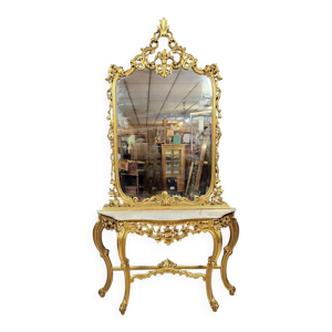 Console Vénitienne et - louis miroir baroque
