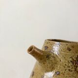 coffee service 6 cups and saucers, teapot and sugar bowl in ceramic / pottery / stoneware years 50-6