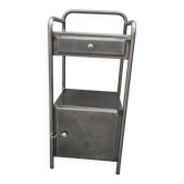 old metal medical bedside table circa 1930/40