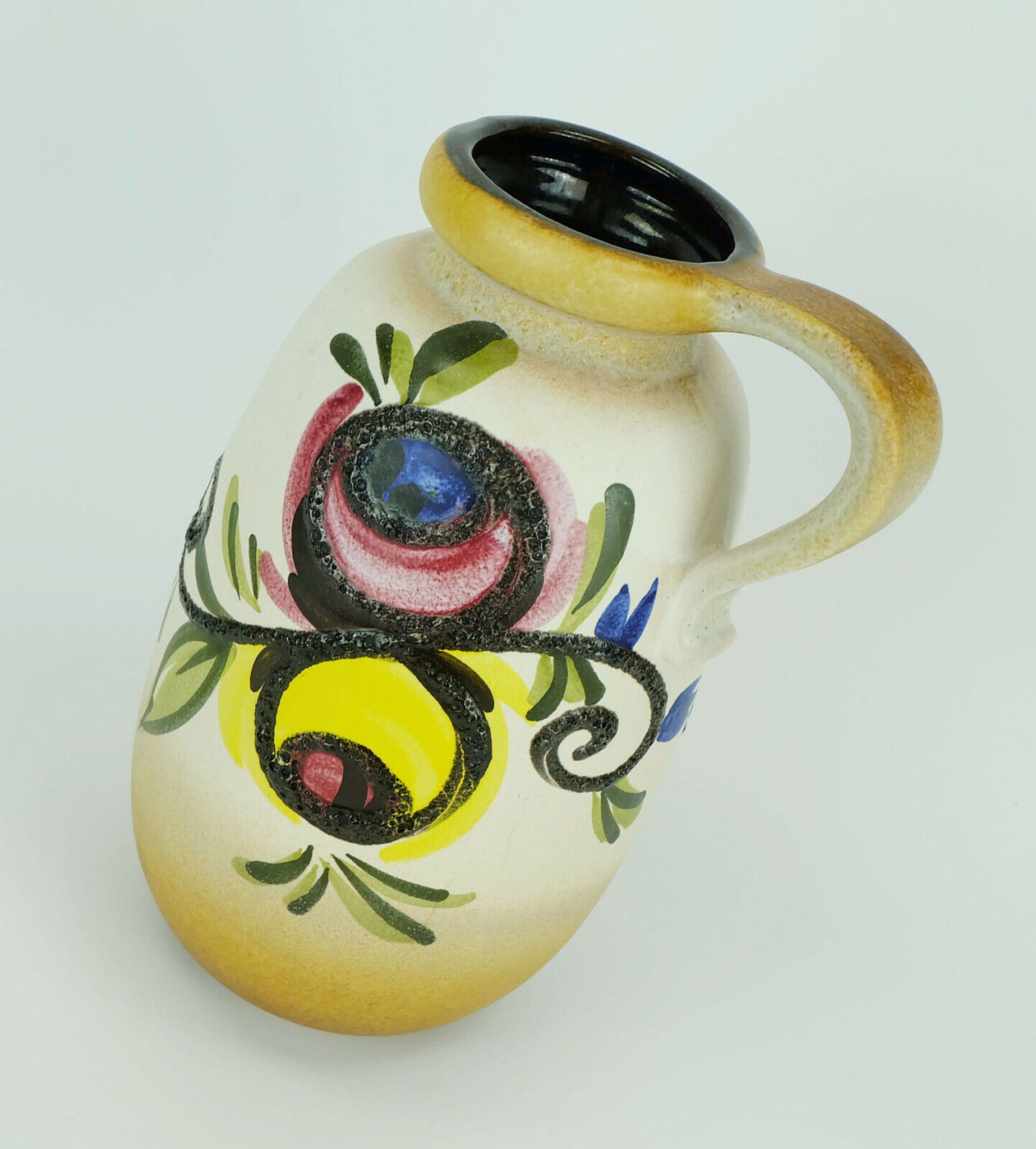 Scheurich vase colorful fat lava flower decor model 484-27