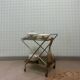 Desserte vintage laiton et verre