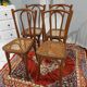 Suite of 4 chairs of Bistrot cannage Japy Frères 1920s