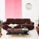 Brown velvet and chrome sofa, designed by Adriano Piazzesi, Italy, 1980s.