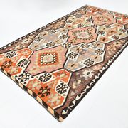 6x10 Kilim Grey & Brown Bohemian Area Kilim Rug, 171x306 Cm