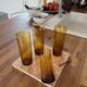 4 tall amber glasses from the 70s/80s