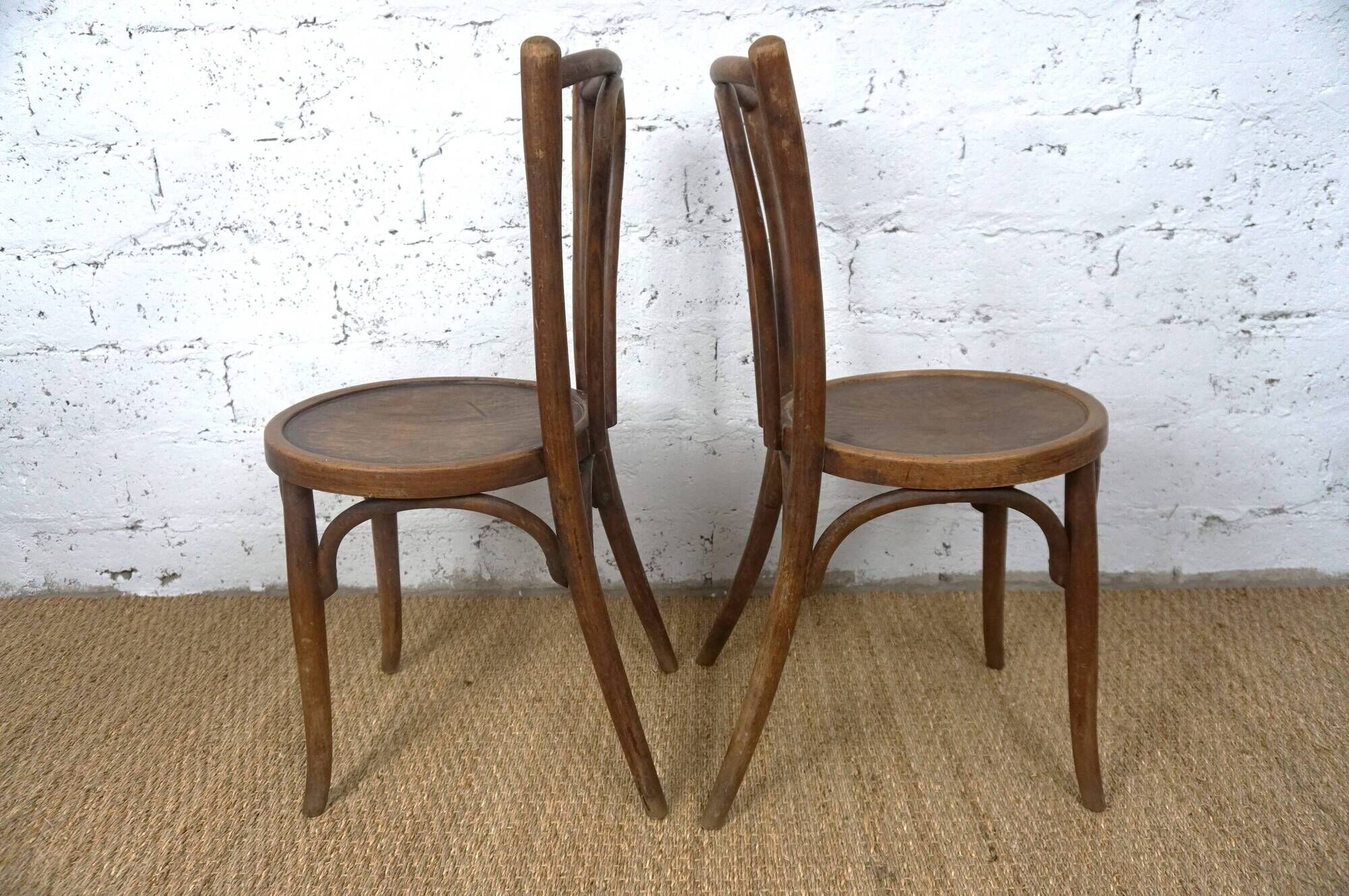 Pair of 1930s bistro chairs Thonet Kohn Fischel bentwood