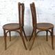 Pair of 1930s bistro chairs Thonet Kohn Fischel bentwood