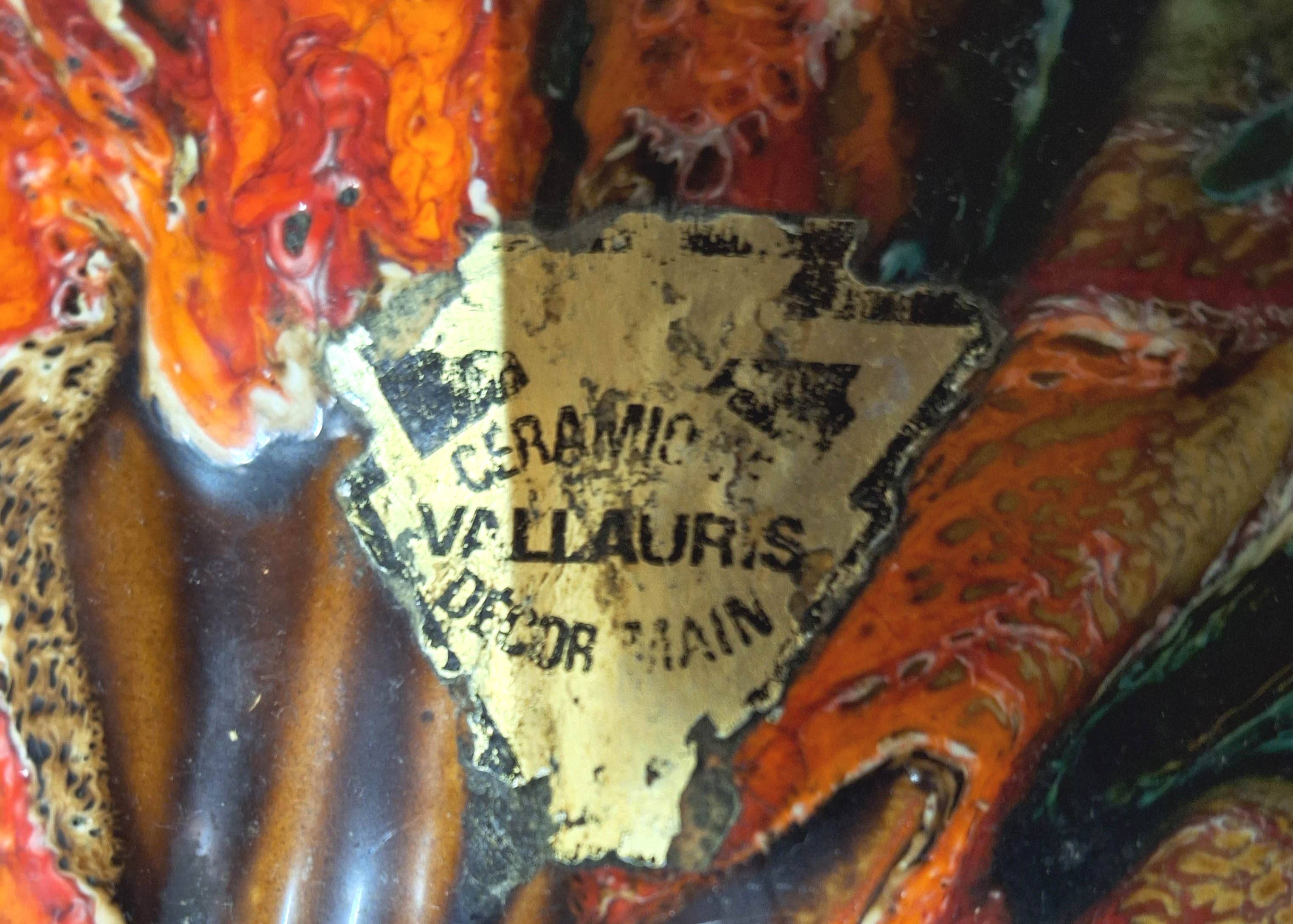 "Leaf" dish in Vallauris ceramic