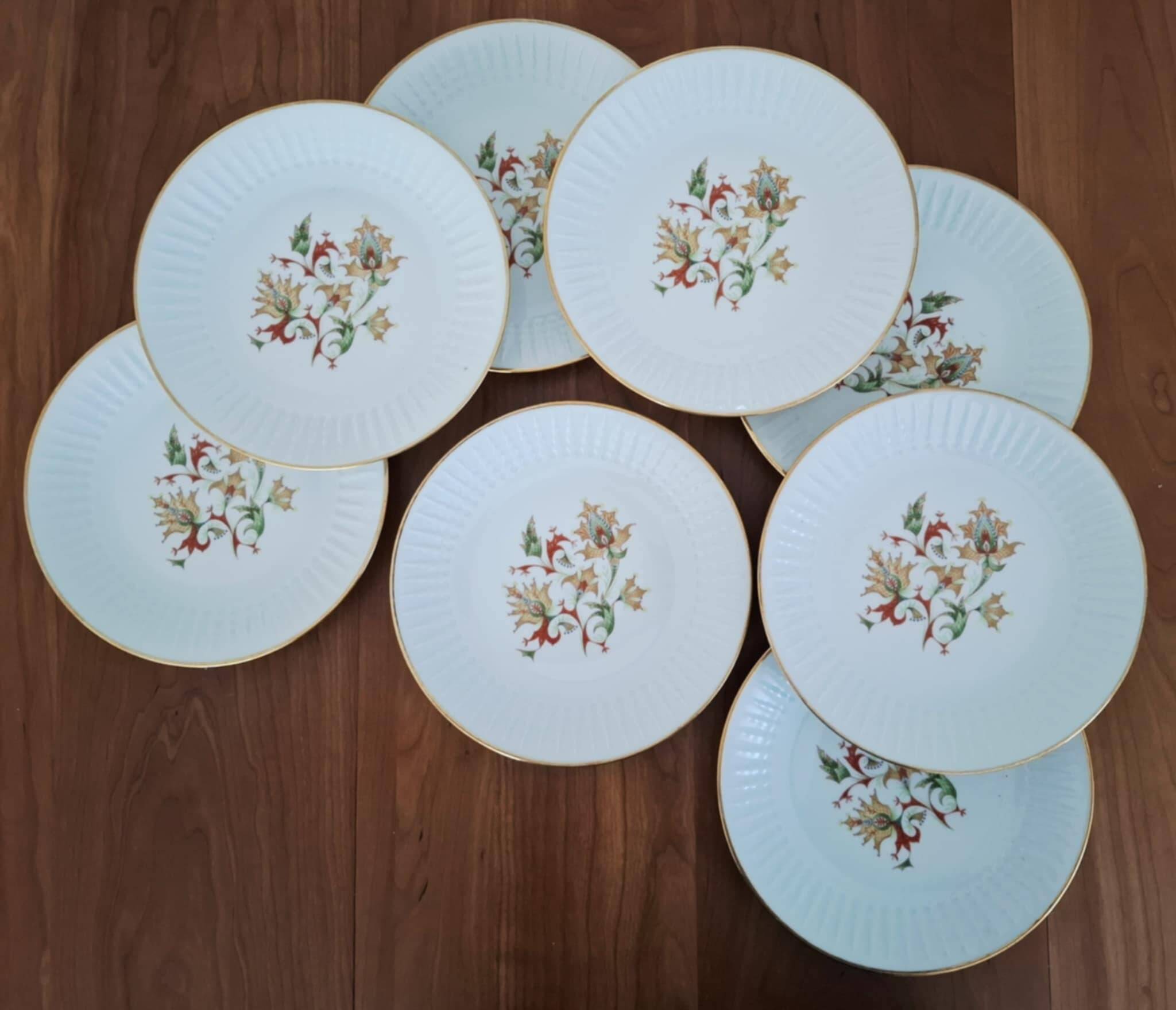 Fernand Deshoulières Chauvigny Porcelain Dinner Plates