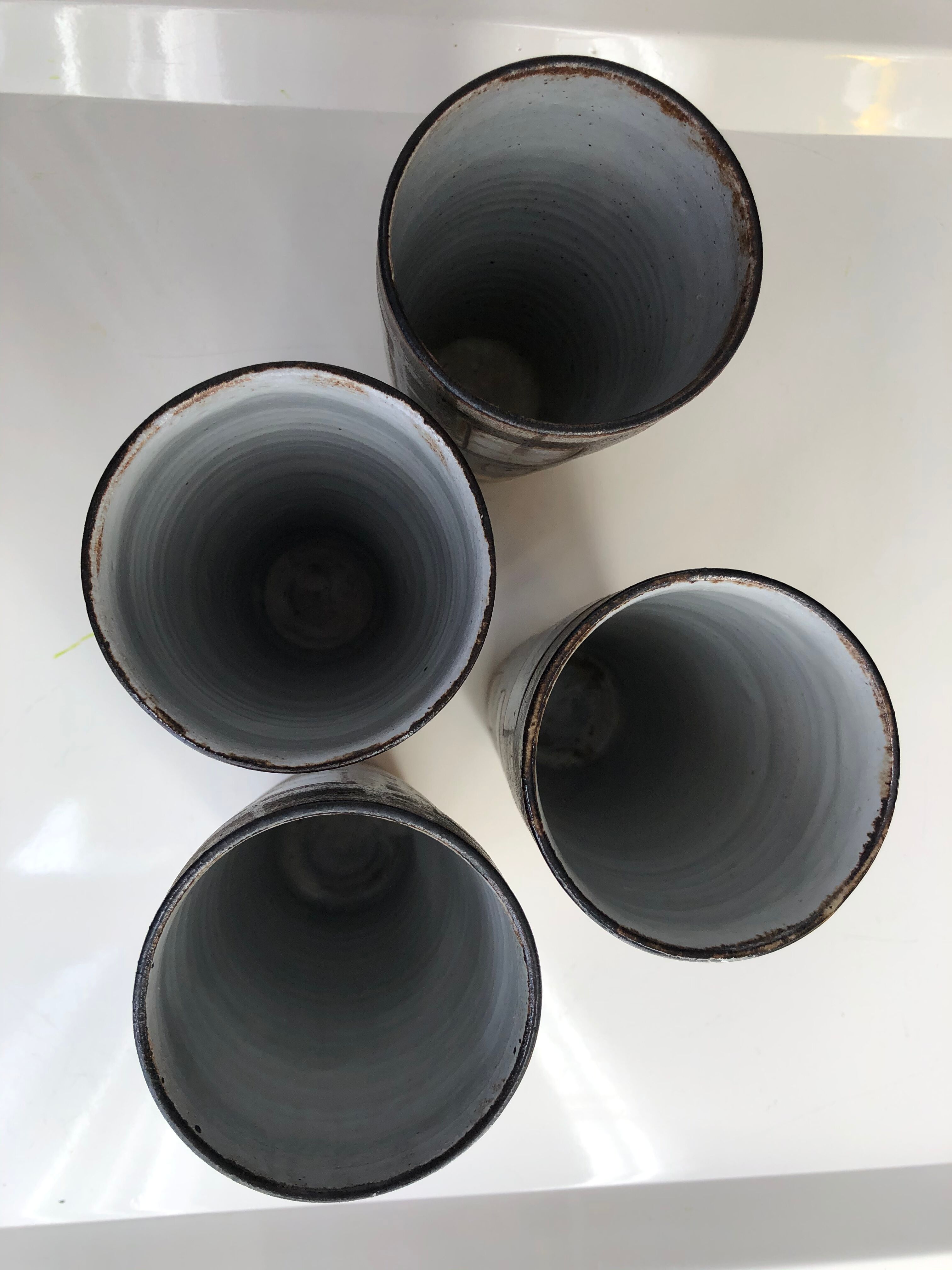 4 Vallauris ceramic cups by Alexandre Kostanda 1960