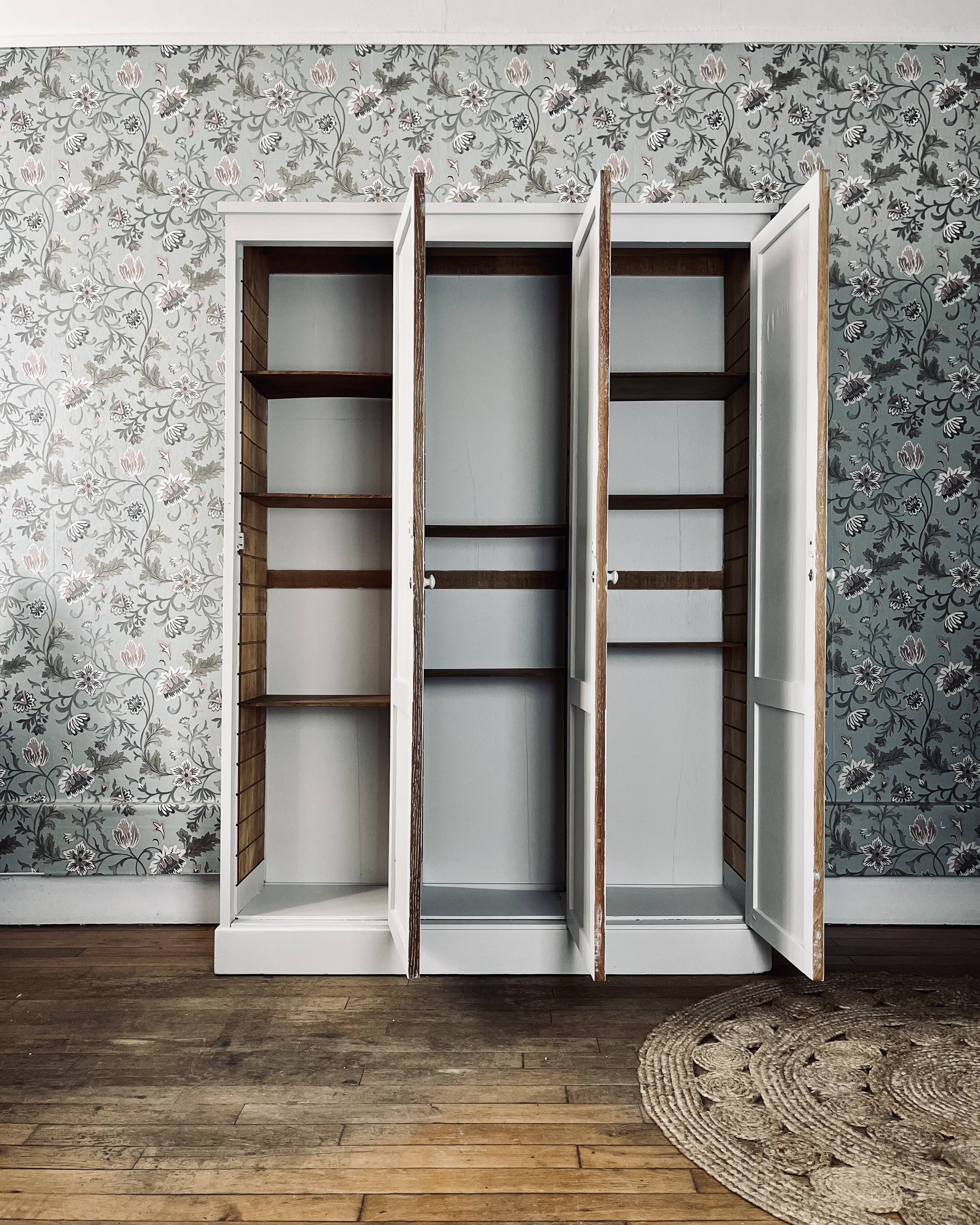 Parisian wardrobe 3 doors upcycled