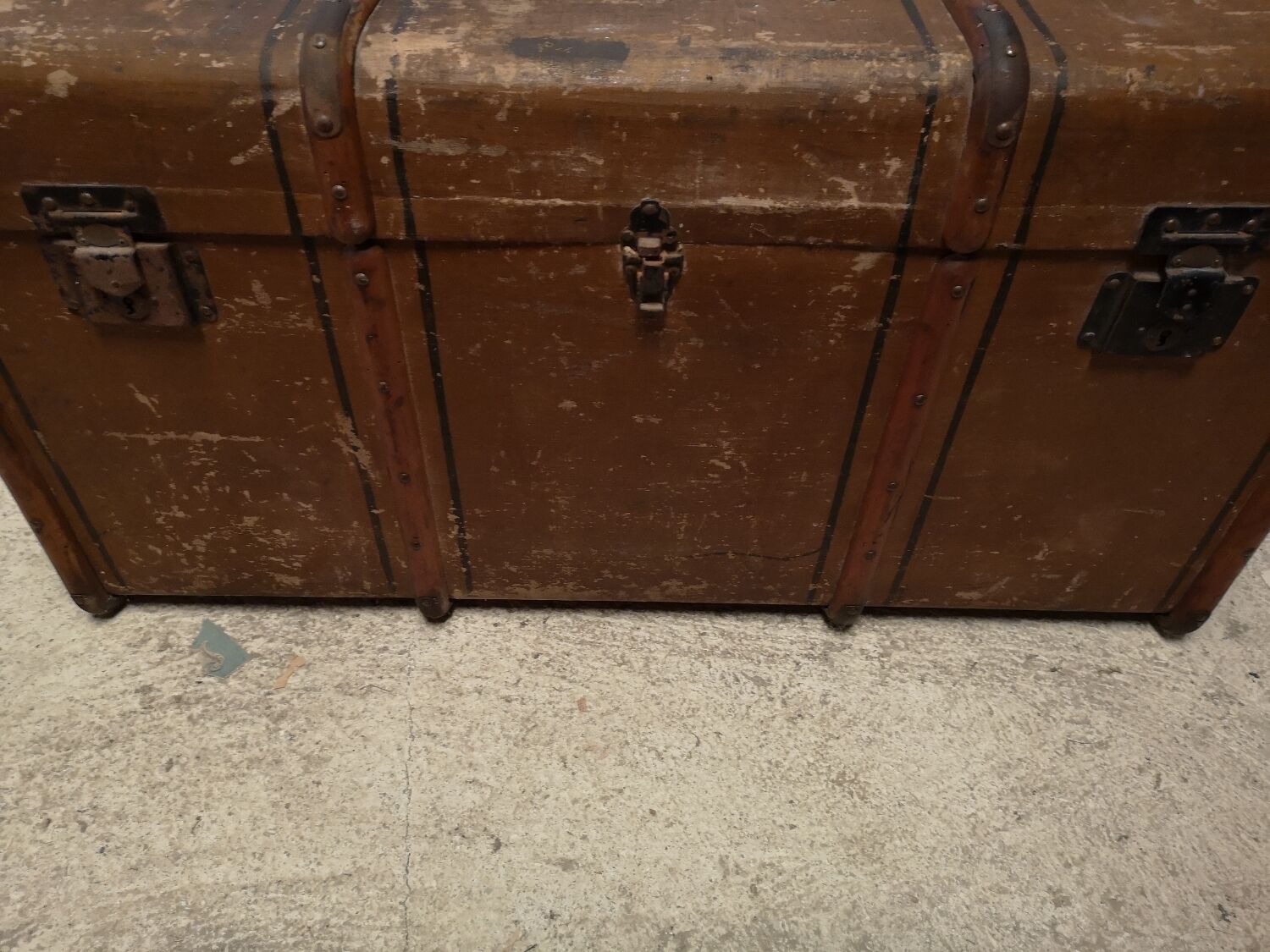 Antique travel trunk