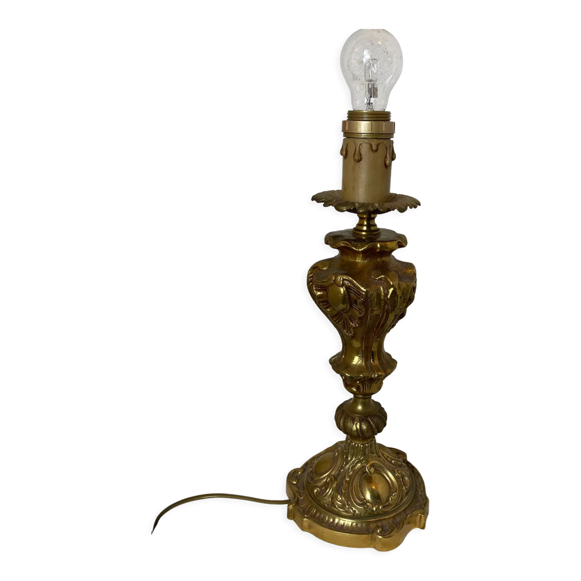 Pied de lampe en bronze