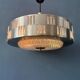 Mid-century crystal glass UFO pendant light