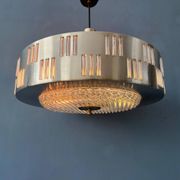Suspension UFO mid-century en verre cristal
