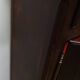 Old vintage wooden low cabinet