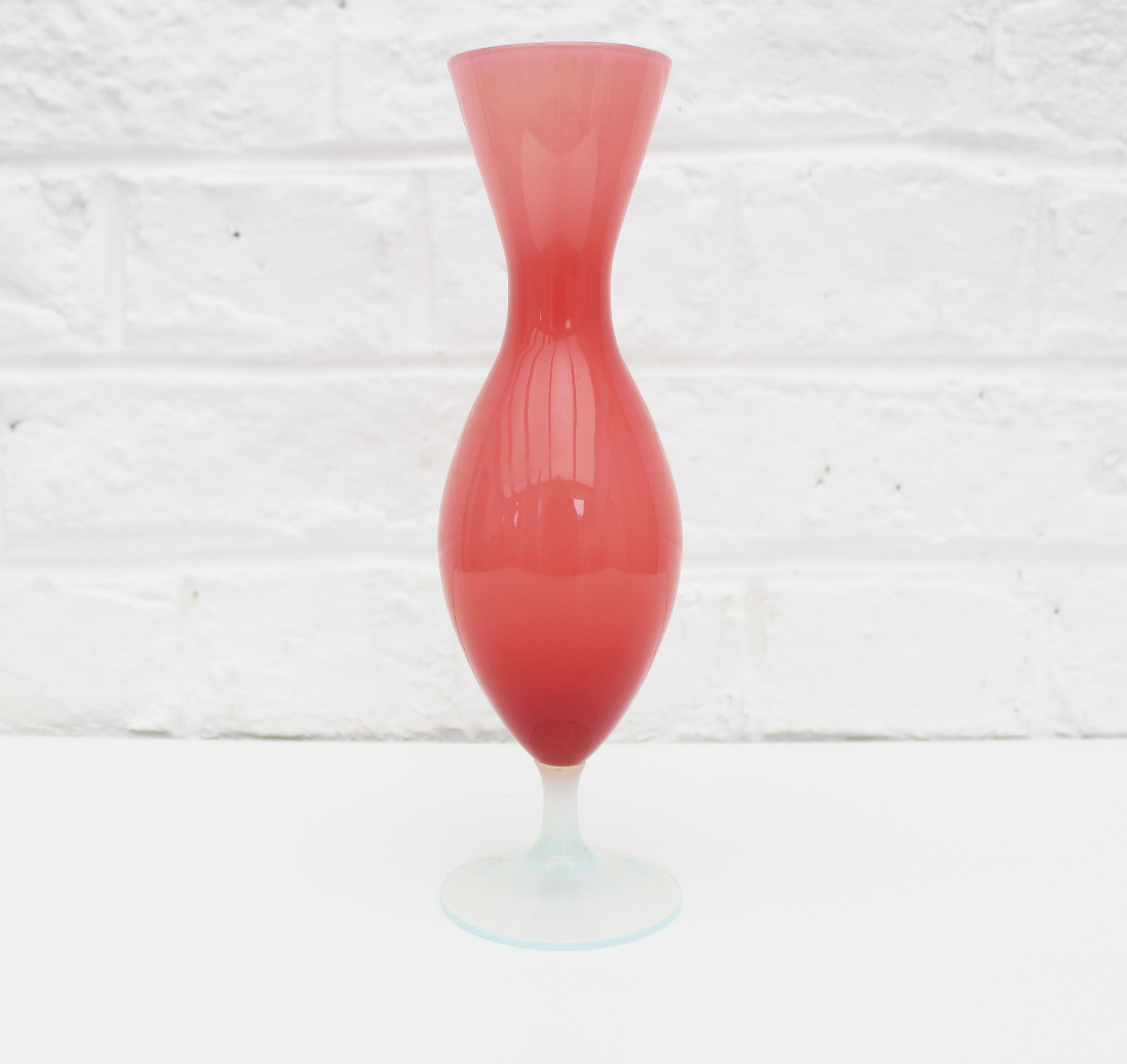 Vintage  pink opaline vase