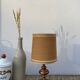 Copper lamp and fabric lampshade from the 70s