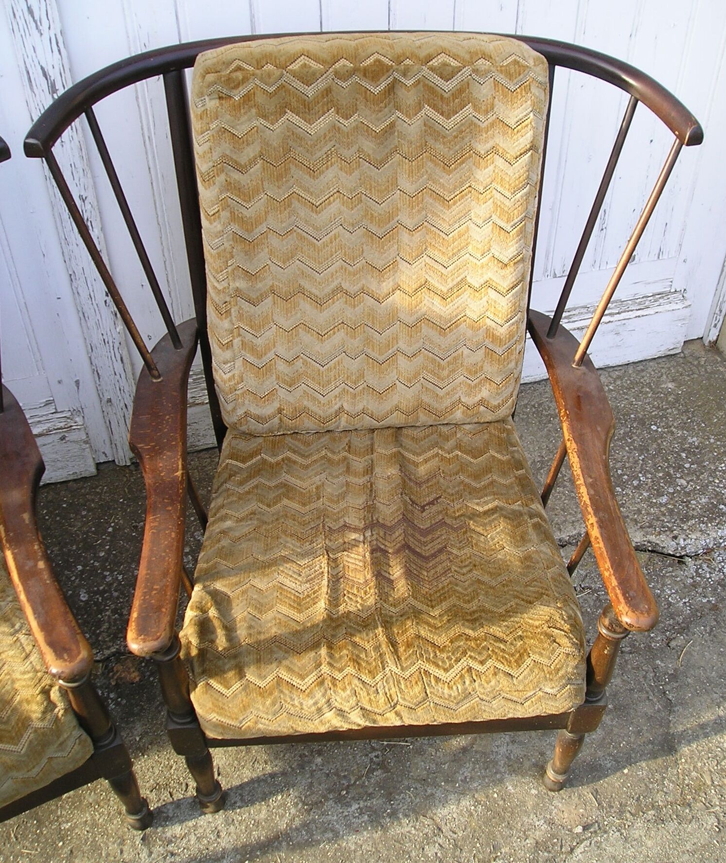 Pair of "fan" armchairs