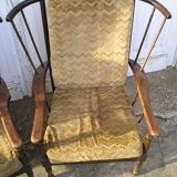 Paire de fauteuils "éventail"