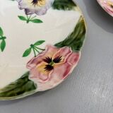 Set of two HB&Cie slip plates from Choisy le Roi circa 1880 designs