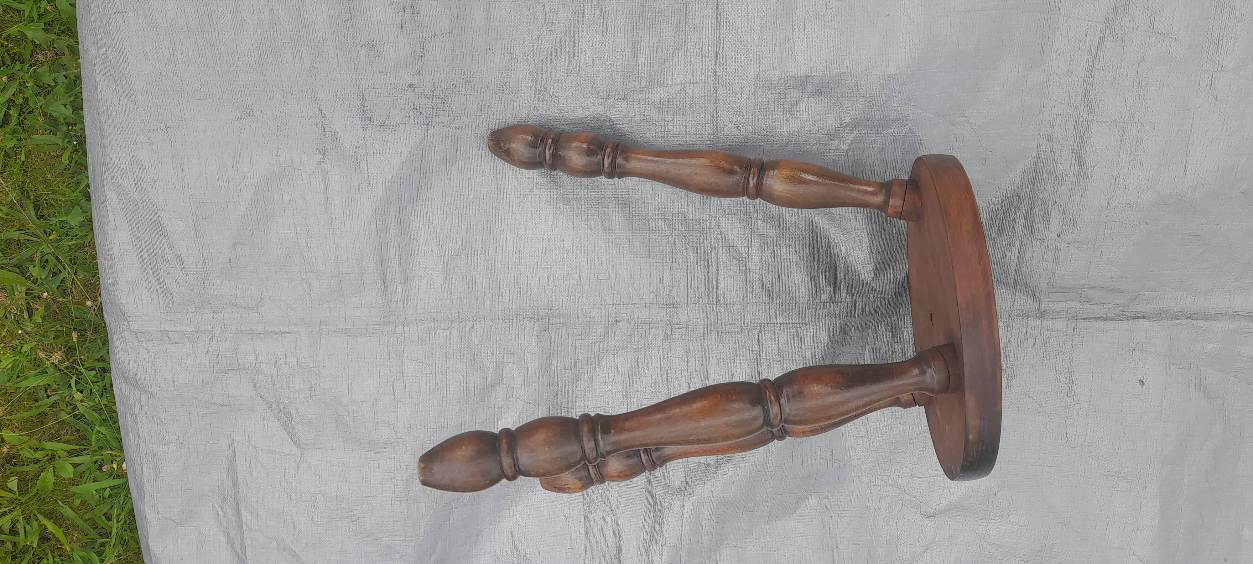 Wooden tripod stool H 44 cm