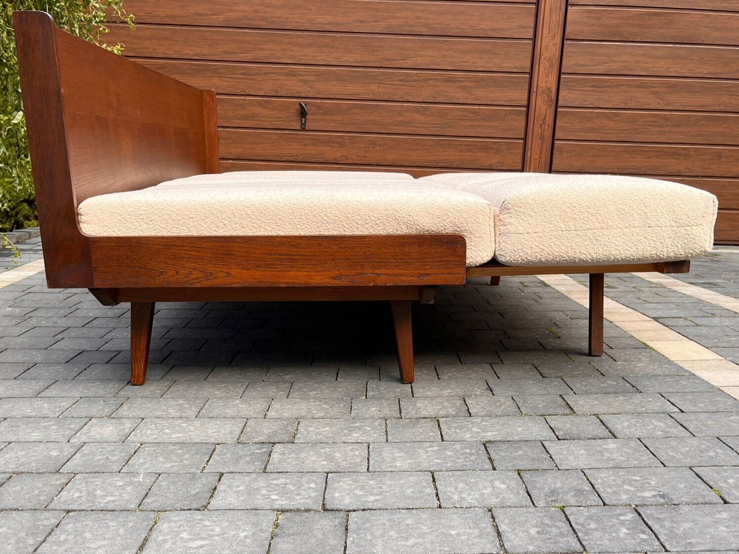 JITONA Sofa Renovated Buckle Fabric, Vintage Czech 1960s