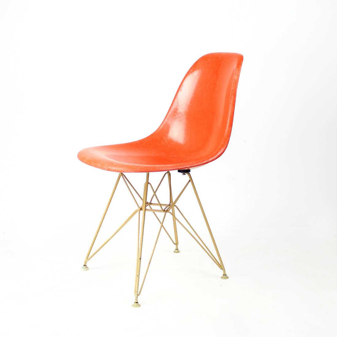 Chaise Coquille Eiffel Orange De Charles Et Ray Eames Pour Herman Miller, 1960s