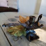 Bougeoir laiton vintage de  style gothique