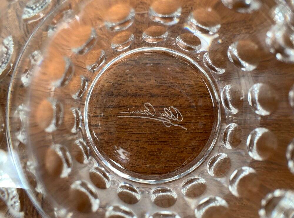 Vintage crystal glass chandelier by Oleg Cassini