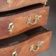 Sumptuous curved weekender in veneered wood in Louis XV style.