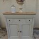 Small Louis Philippe style sideboard of beautiful craftsmanship, enhanced in storm gray.