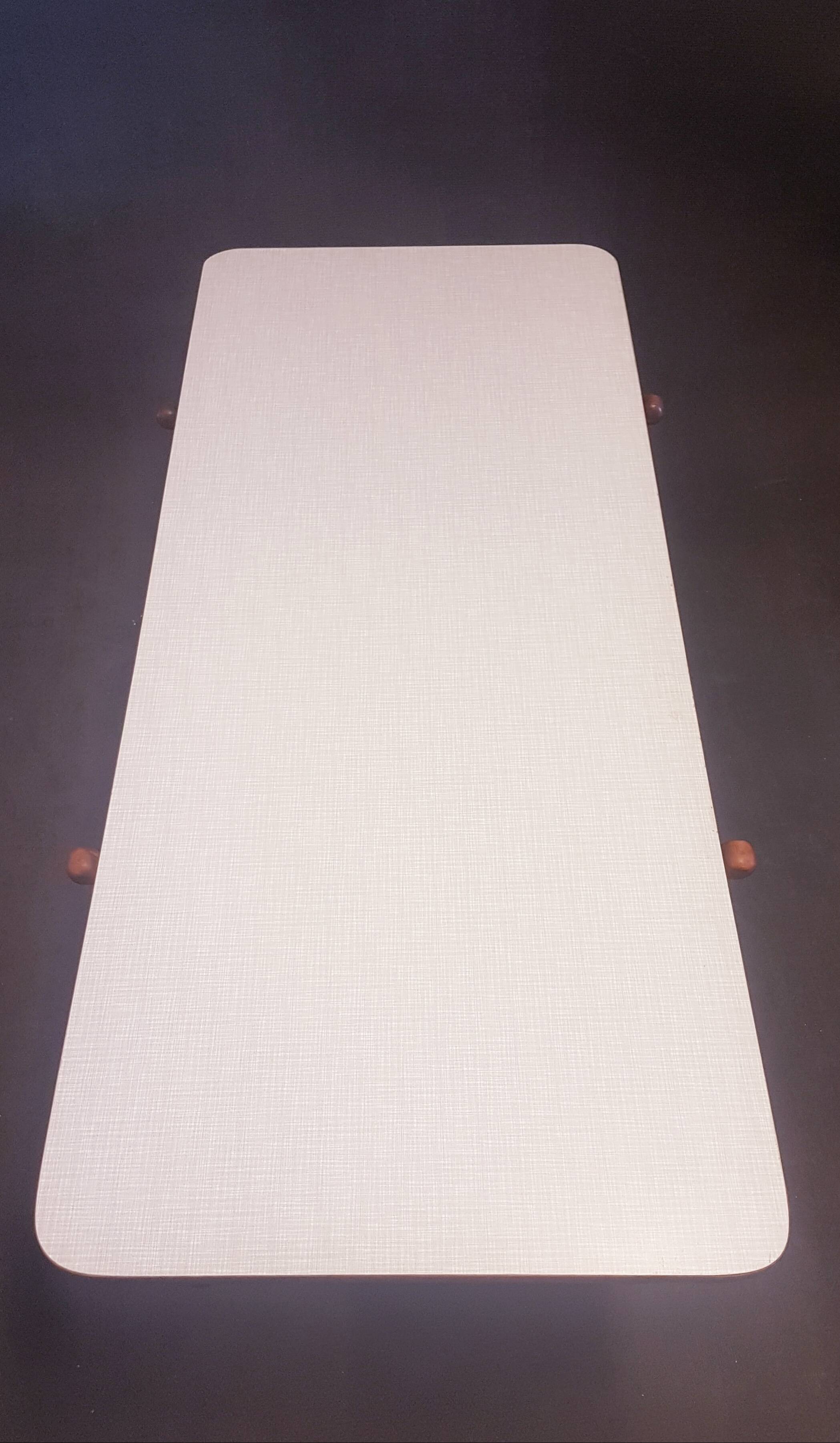 Vintage Scandinavian Style Coffee Table with Reversible Top in Teak and Formica, 1950s-1960s